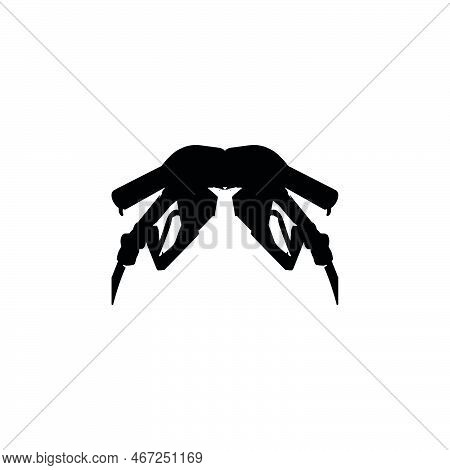 Alien Ship Icon. Simple Style Space Science Poster Background Symbol. Brand Logo Design Element. Ali