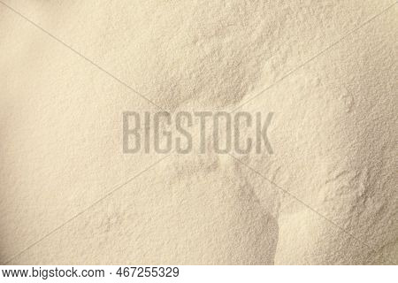 Organic Agar-agar Powder As Background, Top View