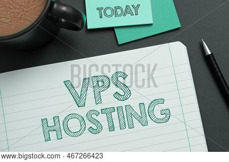 Sign Displaying Vps Hosting. Business Overview Mimics A Dedicated Server Within A Shared Hosting Env