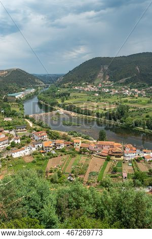 Penacova View From The Viewpoint Mirante Emidio Da Silva. Portugal.