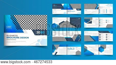 16 Pages Landscape Company Profile Brochure Design Or Multipage Brochure Template Design
