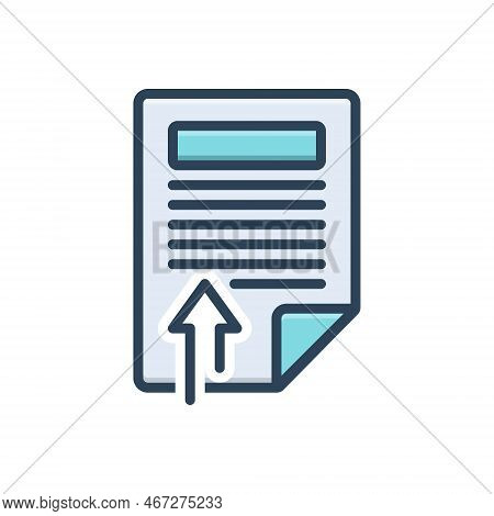 Color Illustration Icon For Context Theme Topic Reference Text Thesis Template Journal Note Paper Tr