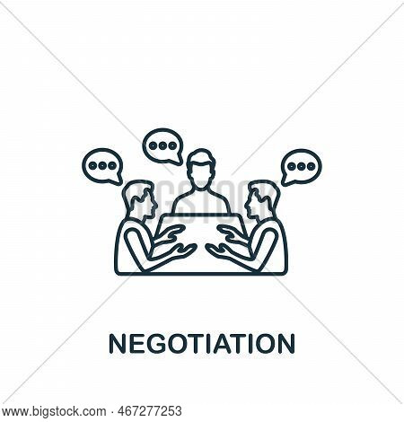 Negotiation Icon. Monochrome Simple Life Skills Icon For Templates, Web Design And Infographics
