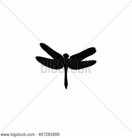 Dragonfly Icon. Simple Style Beauty Shop Big Sale Poster Background Symbol. Dragonfly Brand Logo Des