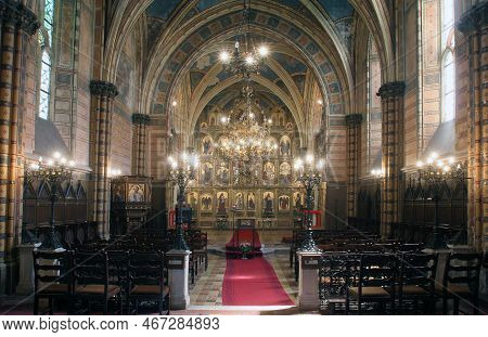 Krizevci, Croatia - May 09, 2012: Greek Catholic Cathedral Of The Holy Trinity In Krizevci, Croatia 