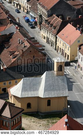 Karlovac, Croatia - July 22, 2011: Parish Church Of The Holy Three Kings In Karlovac, Croatia On Jul
