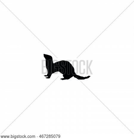 Ferret Icon. Simple Style Safari Travel Agency Big Sale Poster Background Symbol. Ferret Brand Logo 
