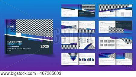 16 Pages Landscape Company Profile Brochure Design Or Multipage Brochure Template Design