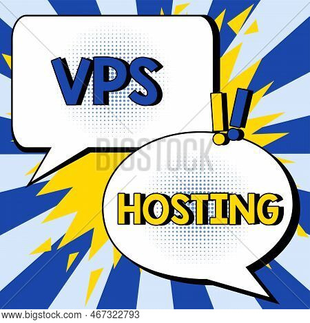 Hand Writing Sign Vps Hosting. Business Idea Mimics A Dedicated Server Within A Shared Hosting Envir