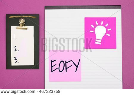 Conceptual Caption Eofy. Business Showcase A Mega Sale Held On An End Of A Financial Year