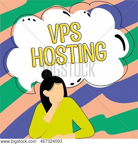 Handwriting Text Vps Hosting. Business Concept Mimics A Dedicated Server Within A Shared Hosting Env