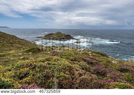 The Cape Of Tourinan In Muxia, Costa Da Morte, Death Coast, Galicia, Spain. These Cliffs Are The Wes