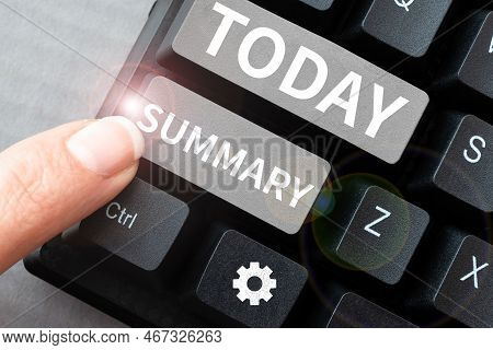 Text Showing Inspiration Summary. Internet Concept Brief Statement Abstract Synopsis Concise Abbrevi