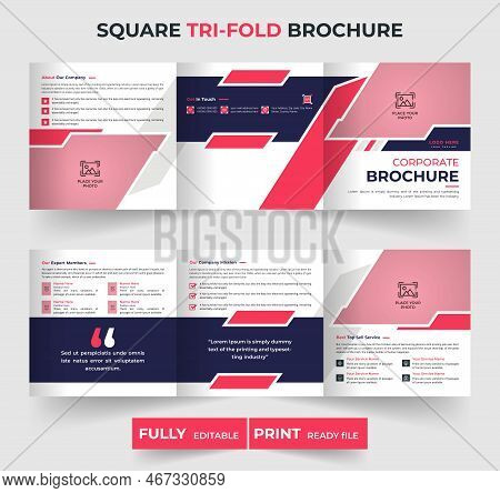 Modern Creative Square Education Brochure Template Design