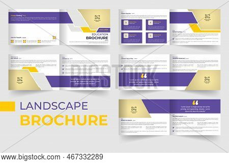 Education 10 Page Landscape Brochure Template In A4 Sze