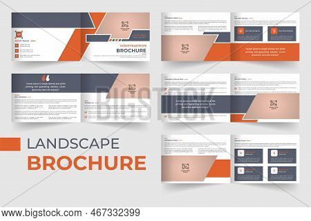 Modern New Construction 10-page Landscape Brochure Template