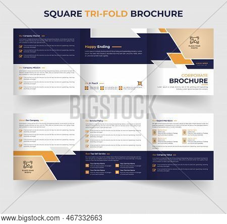 Modern Corporate Creative Square Brochure Template Design