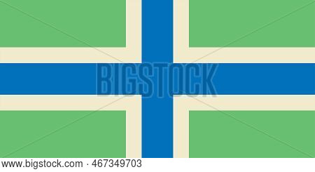 Flag Of Severn Cross Or Gloucestershire Ceremonial County (england, United Kingdom Of Great Britain 