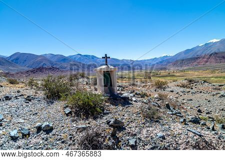 La Poma, Argentina - April 11, 2022: Chapel On The Way To The Christ Statue