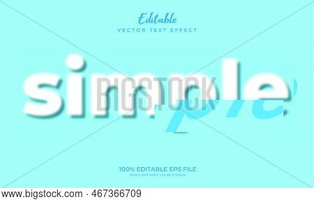 3d Embossed Vector Text Style Effect, Editable Text Effect