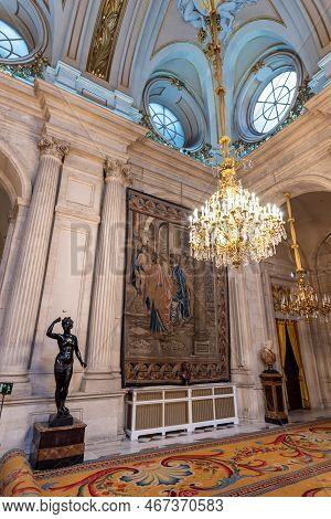 Palacio Real Royal Palace Of Madrid Official Residence Of Royal Family Of Spain On 6 December 2022