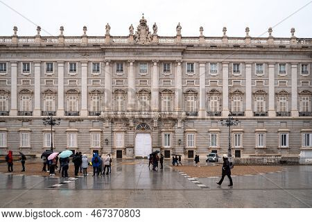 Palacio Real Royal Palace Of Madrid Official Residence Of Royal Family Of Spain On 6 December 2022