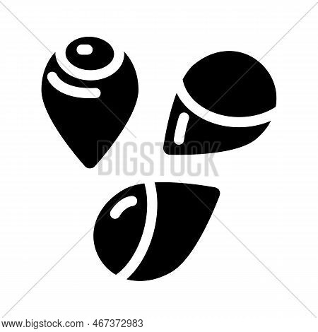 Sorghum Grain Food Glyph Icon Vector. Sorghum Grain Food Sign. Isolated Symbol Illustration