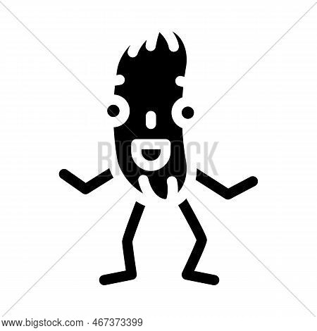 Weenie Meat Character Glyph Icon Vector. Weenie Meat Character Sign. Isolated Symbol Illustration