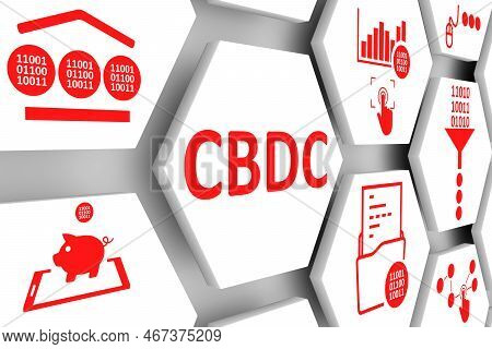 Cbdc Concept Cell Background 3d Render Illustration
