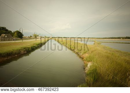 Croatian Village Nin In Middle Of Summer During June Day Time