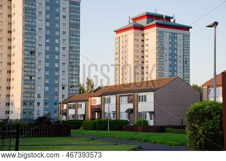 Council Flats In Poor Housing Estate With Many Social Welfare Issues In Linwood