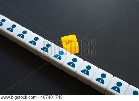 Businessman Have An Idea. Smart Promising Talent. Minimalism. Come Up With A Great Idea. Creativity 