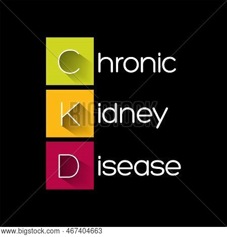 Ckd Chronic Kidney Disease - Gradual Loss Of Kidney Function Over A Period Of Months To Years, Acron