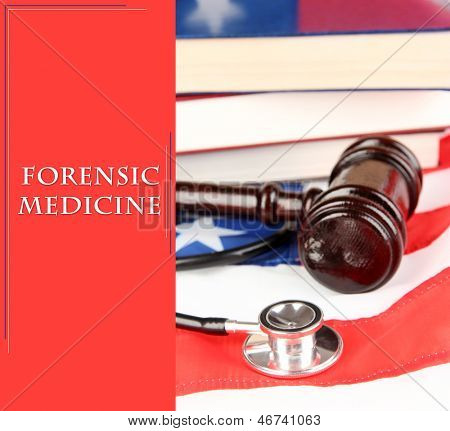 Concetto di medicina forense close up