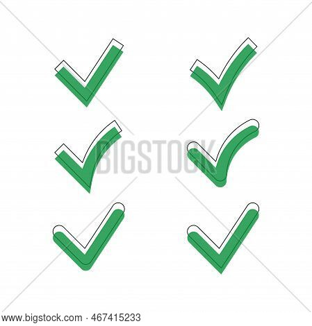 Green Ticks. Template Vector &amp; Photo (Free Trial) | Bigstock