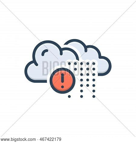 Color Illustration Icon For Prediction Forecast Augury Future Weather Atmosphere Cloud Rain Nature E