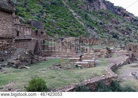 The Archaeology Site Of Tokar Dara Stupa In Najigram Valley In The Tehsil Barikot Of District Swat