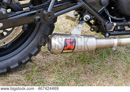 Bordeaux , Aquitaine France - 12 15 2022 : Akrapovic Slovenian Manufacturer Of Exhaust Systems For M
