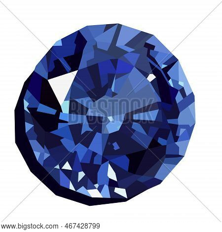 Sapphire Is A Blue Precious Stone. Sapphire Is A Stone That Symbolizes Loyalty And Modesty. Titanium