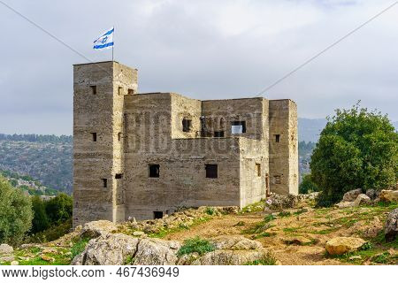 View Of The Historic British En Tina Police Station, In The Amud Stream Nature Reserve, Upper Galile
