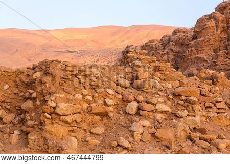 Al Beidha Ruins Of A Prehistoric Settlement In Middle East, Located Near Little Petra Siq Al-barid, 