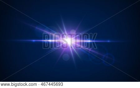 Abstract Prism Light Reflection, Effect Fire Blast. Vector Illustration Of Bright Sparkles, Sparklin