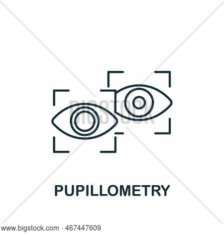 Pupillometry Icon. Monochrome Simple Neuromarketing Icon For Templates, Web Design And Infographics