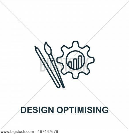 Design Optimising Icon. Monochrome Simple Neuromarketing Icon For Templates, Web Design And Infograp