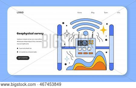 Geophysical Survey For Gas Fields Development Web Banner Or Landing Page