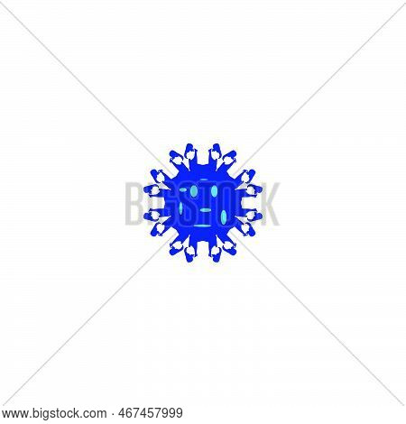Corona Virus Icon. Simple Style Corona Virus Poster Background Symbol. Brand Logo Design Element. Co