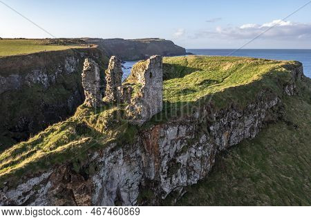 Dunseverick Castle Is Located West Of The Village Of Dunseverick, In County Antrim, In Northern Irel