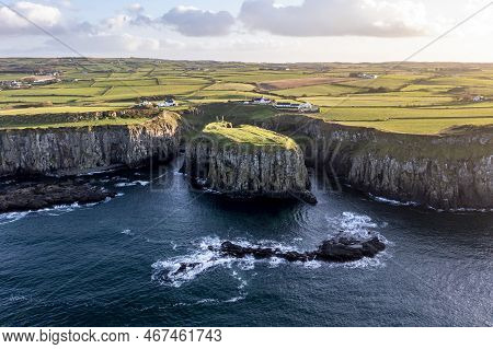 Dunseverick Castle Is Located West Of The Village Of Dunseverick, In County Antrim, In Northern Irel