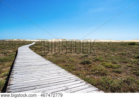 The Dunes Of Corrubedo Natural Park In Galicia, Northern Spain In Europe
