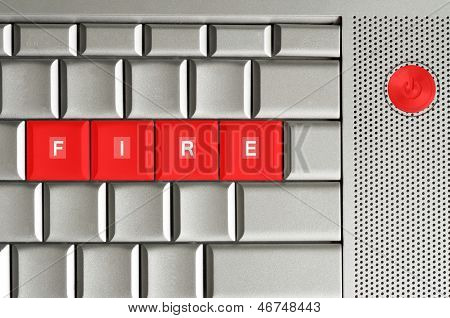 Огонь, пишется на клавиатуре